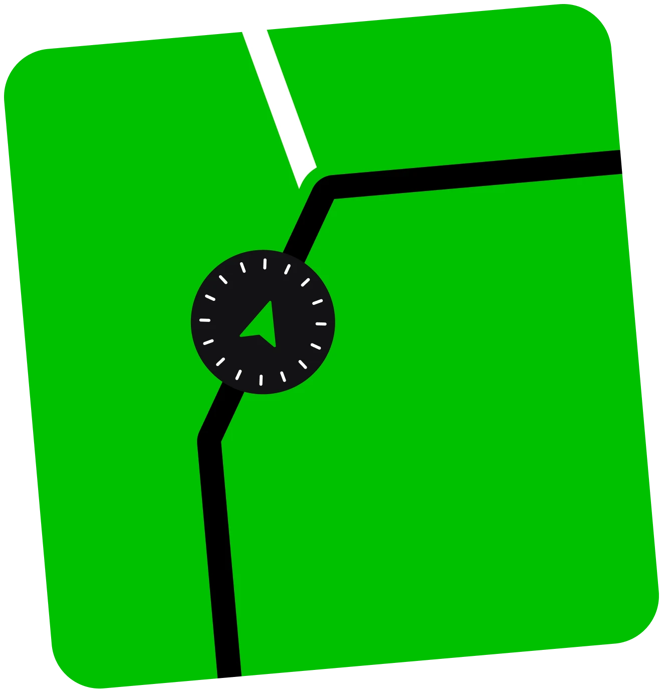 Live map tile with a unit tracking along its route